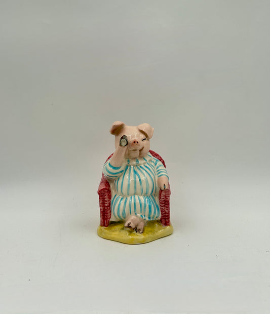"Little Pig Robinson Spying" Figurine – Beatrix Potter by Royal Albert, England (Post 1989–1998)