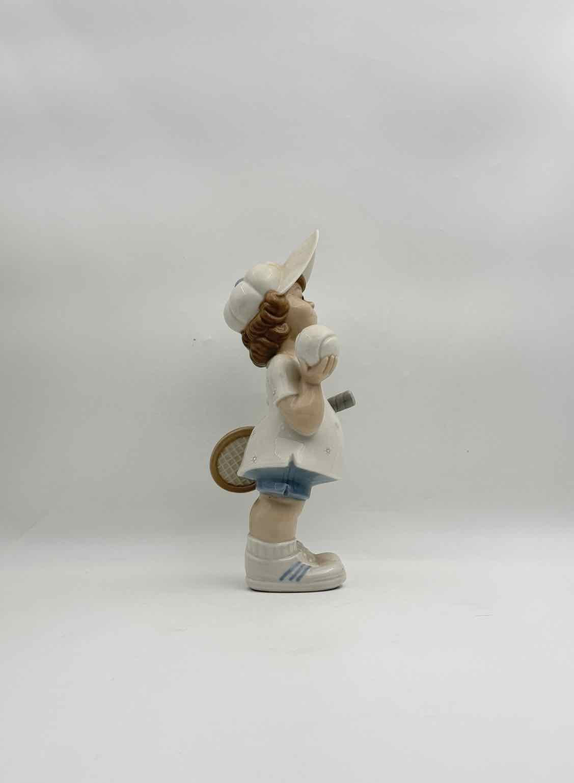 Vintage Lladró Porcelain Tennis Player Boy Figurine Made in Spain