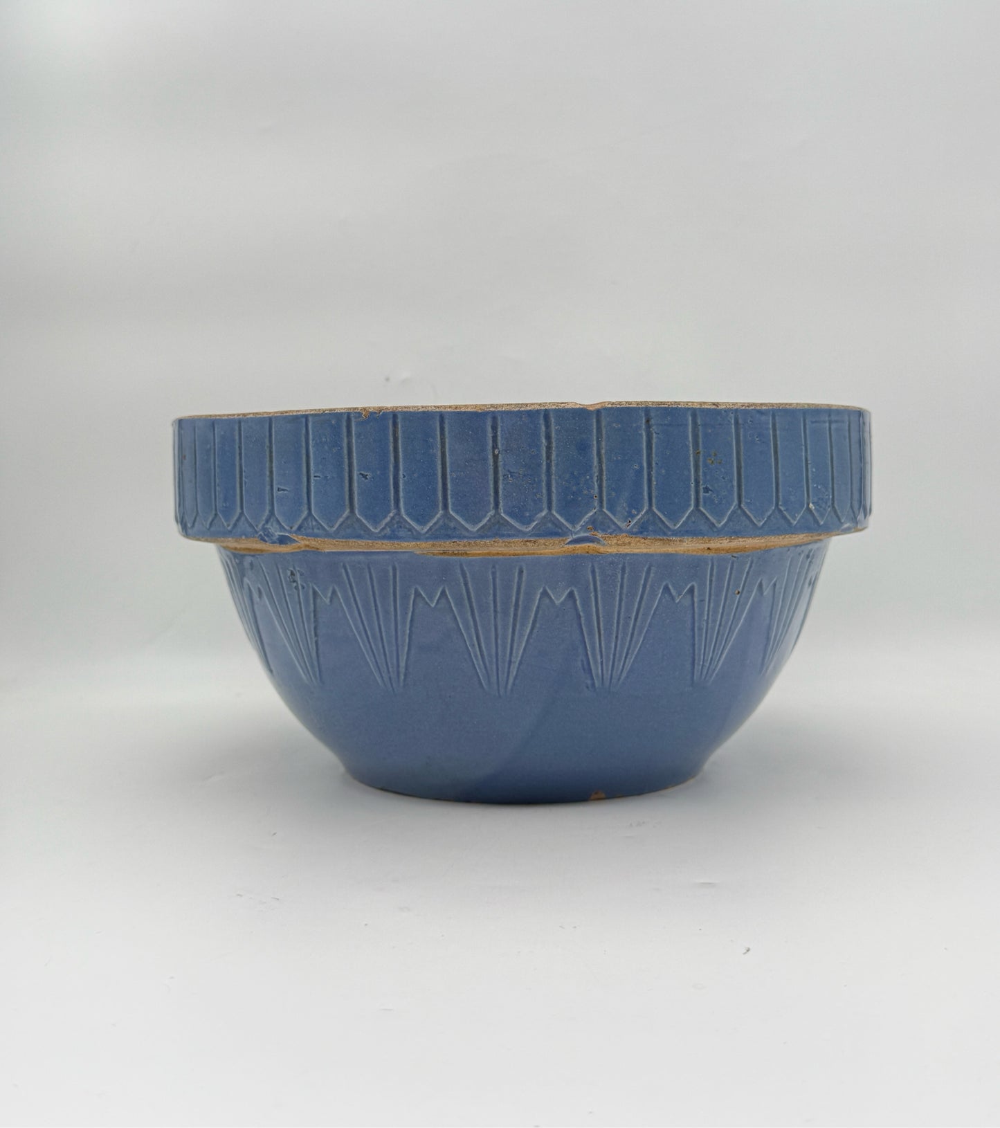 Vintage Blue Glaze Stoneware Bowl