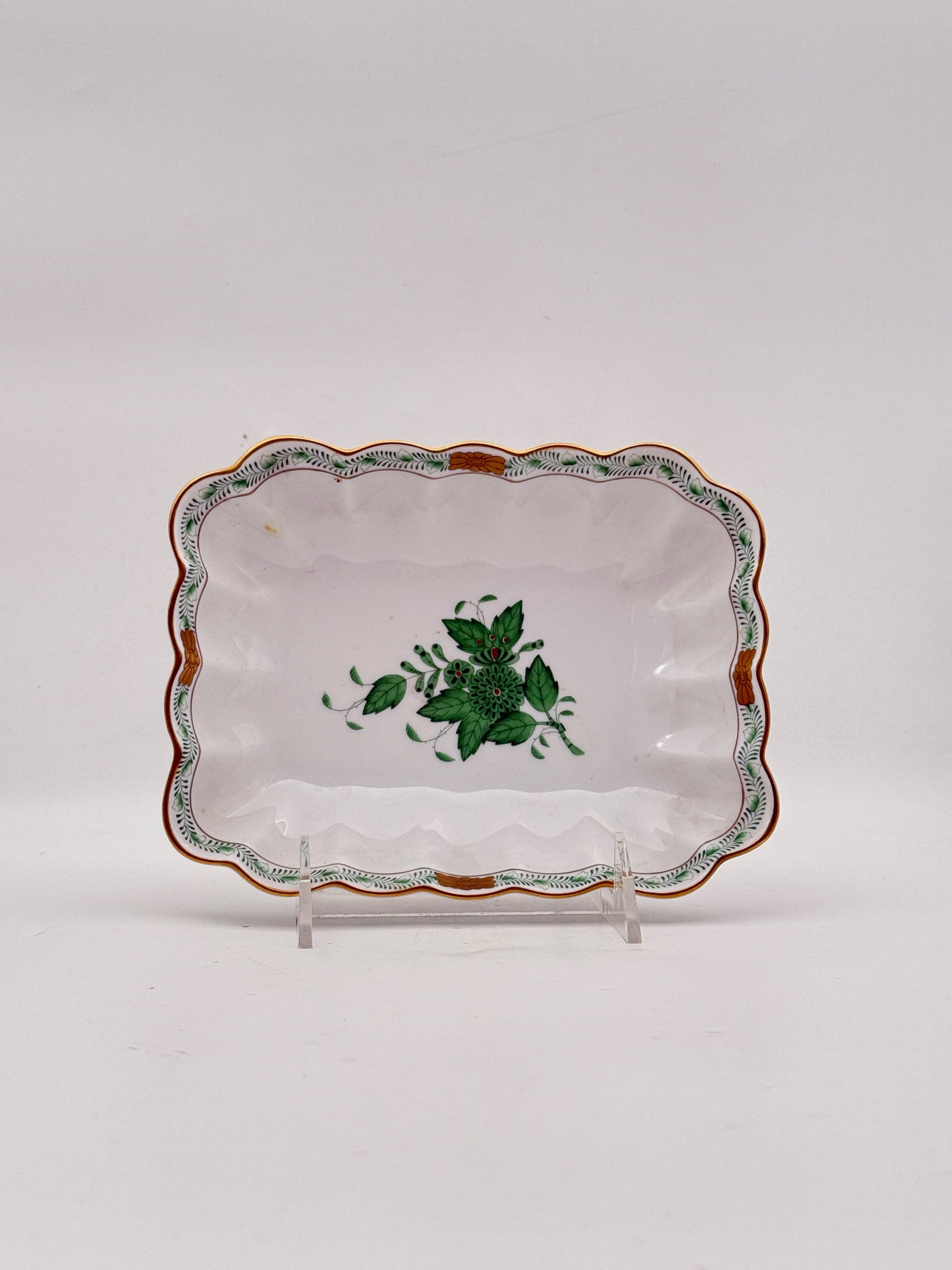 Herend Green Chinese Bouquet Serving Dish