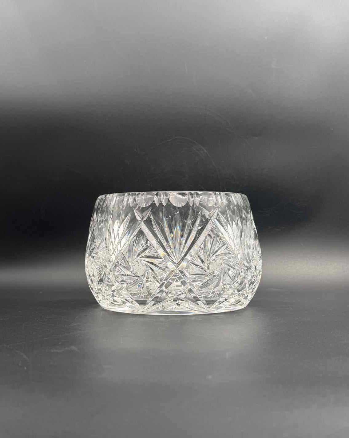 Vintage Brilliant Cut Crystal Glass Bowl Elegant Decor