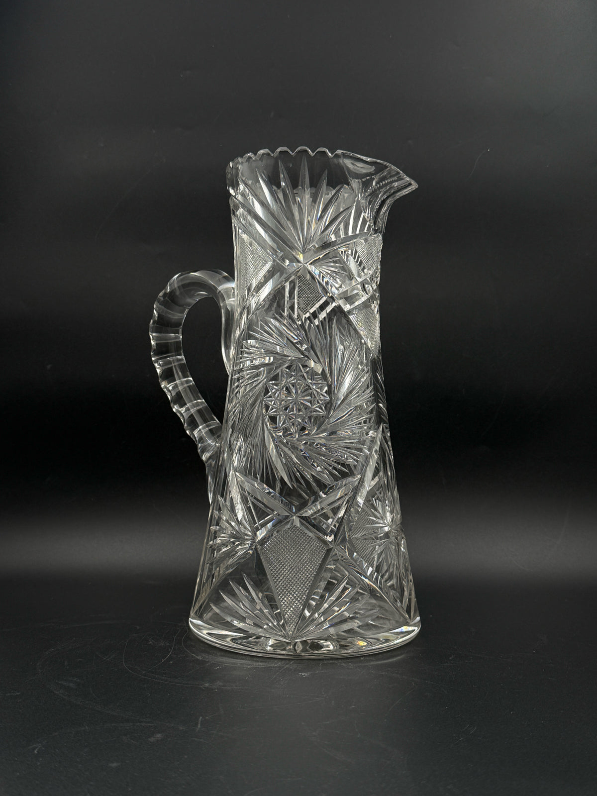 Brilliant Cut Crystal Glass Pitcher