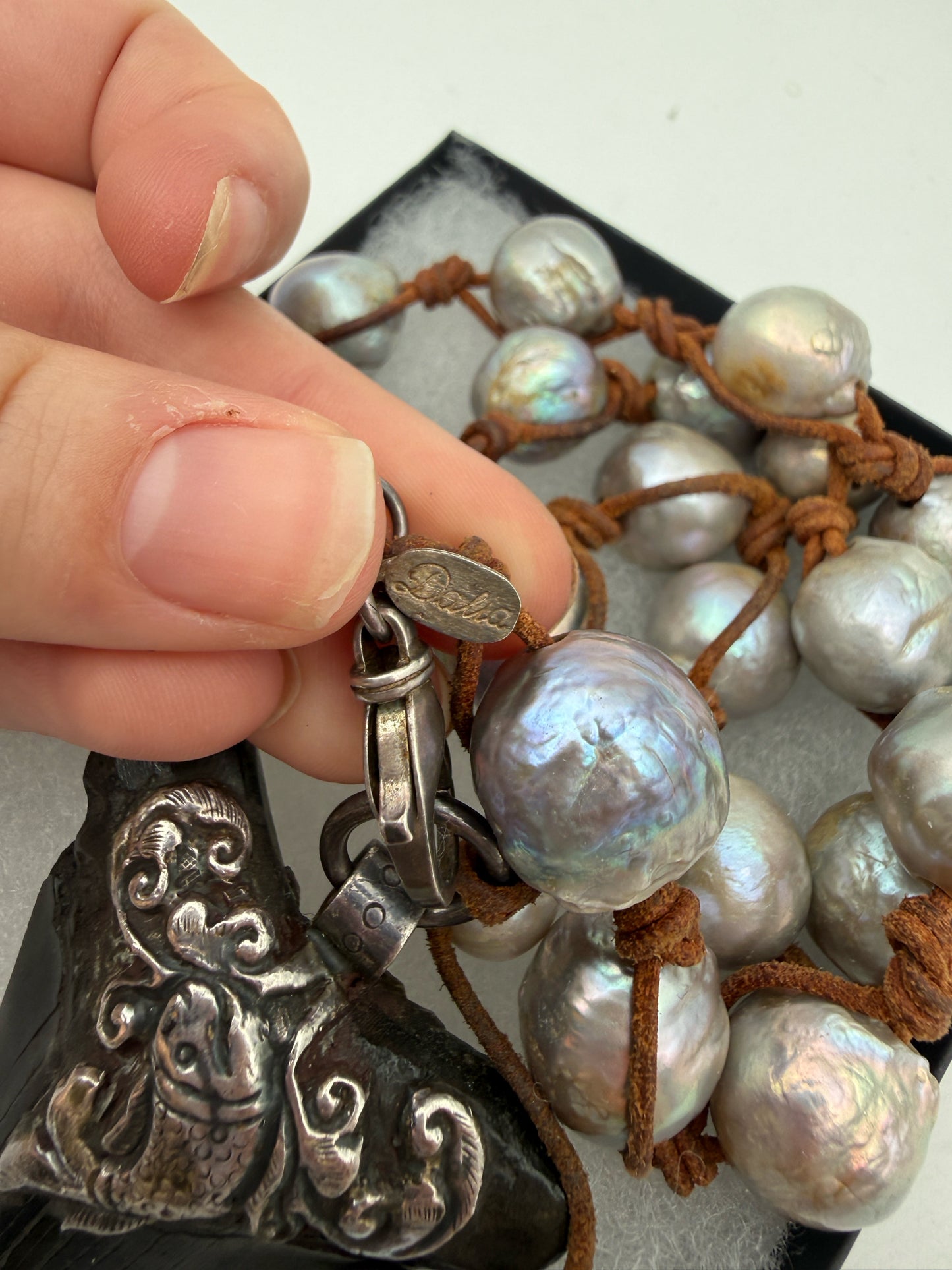 Dalia Sterling Silver And Pearl Necklace