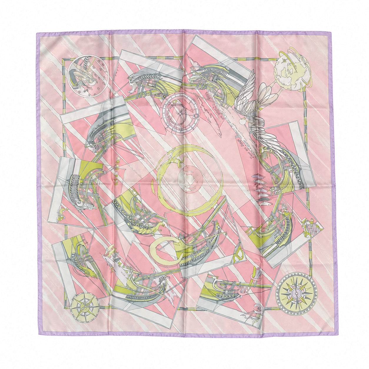 Hermes Face Au Large Silk Scarf