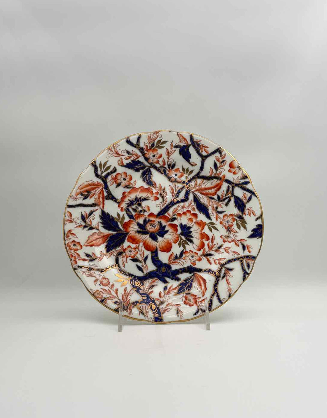 Vintage 19th Century Victorian Imari Plates Set of 2 Mellor England