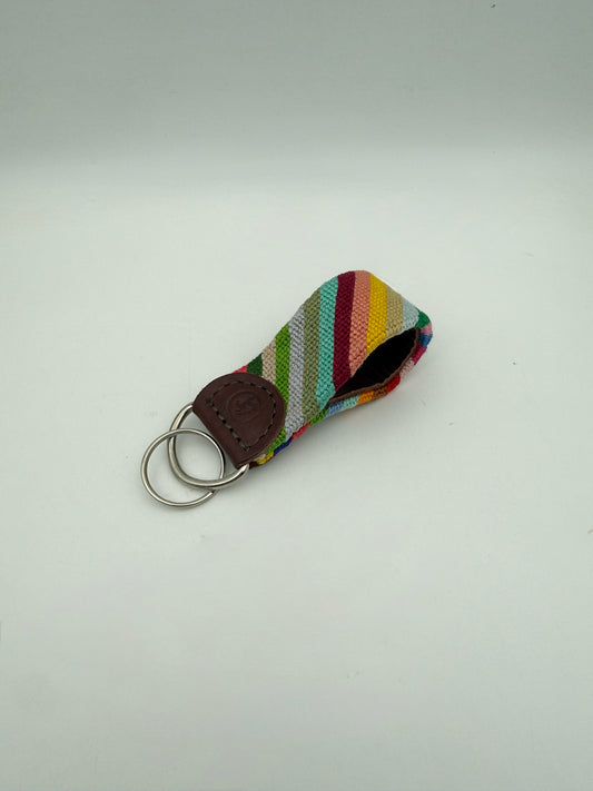 Needlepoint Keychain- Rainbow