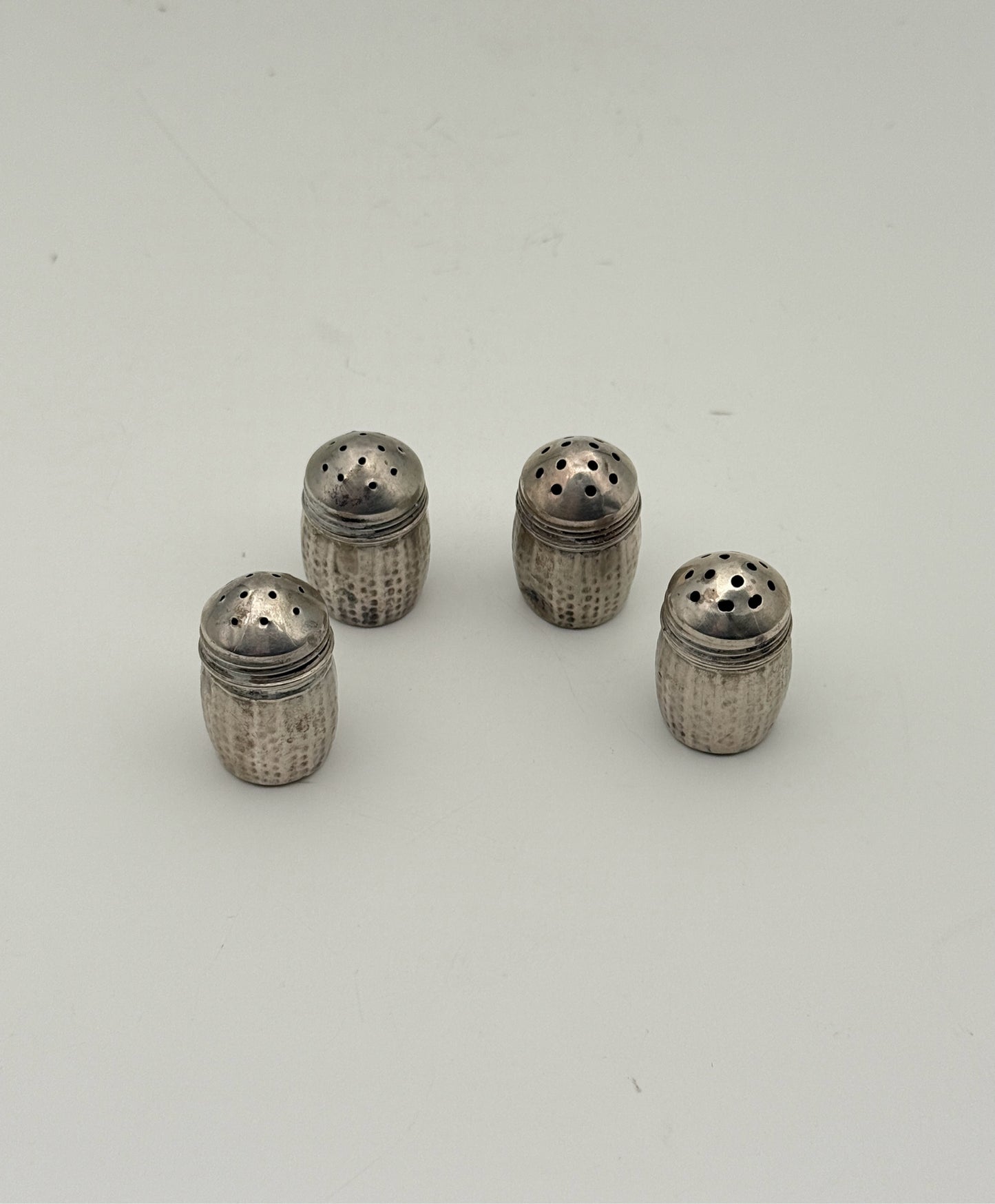 2 Sets Of Sterling Silver Salt And Pepper Shakers