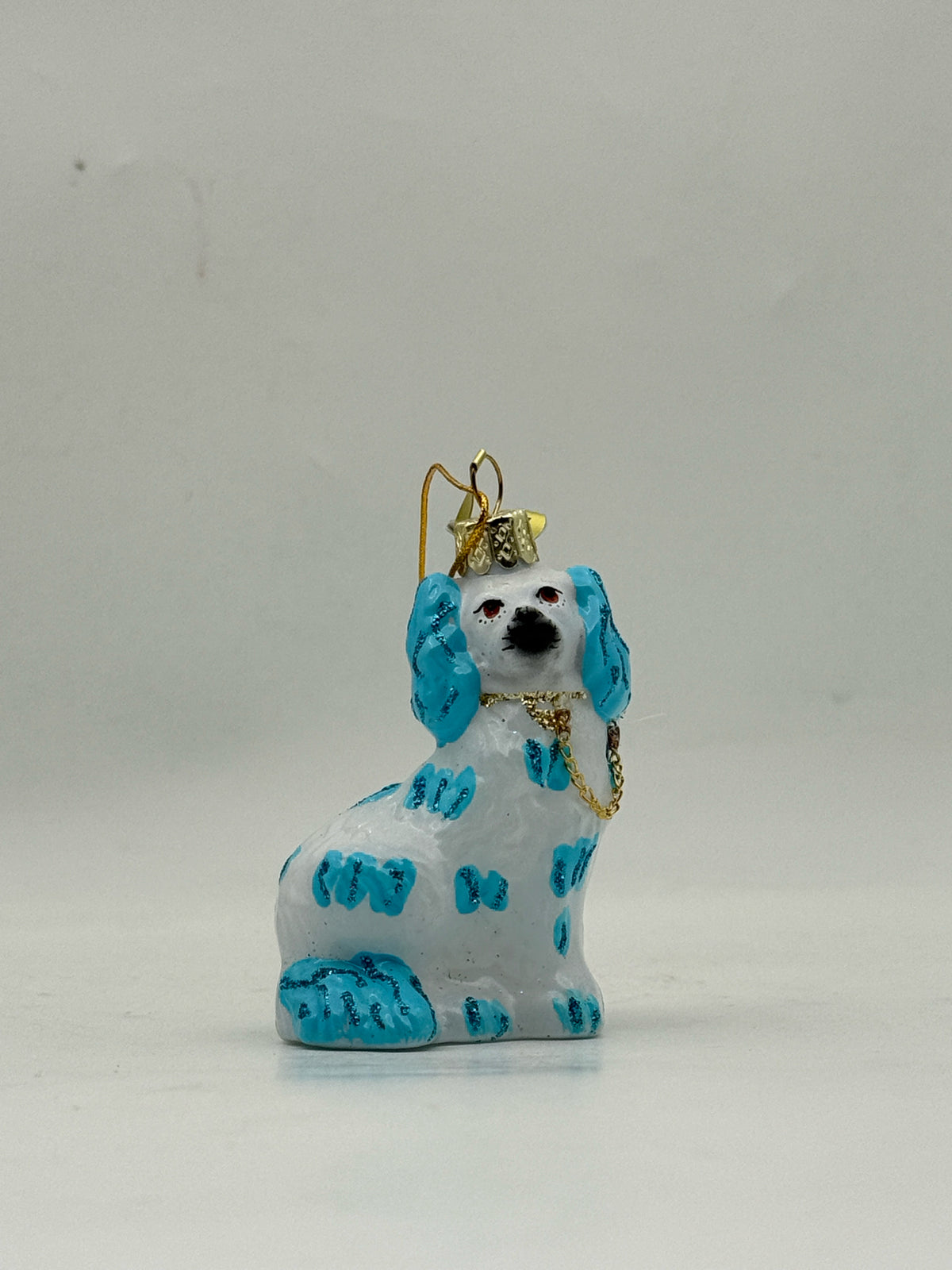 Blue Staffordshire Spaniel Dog Ornament