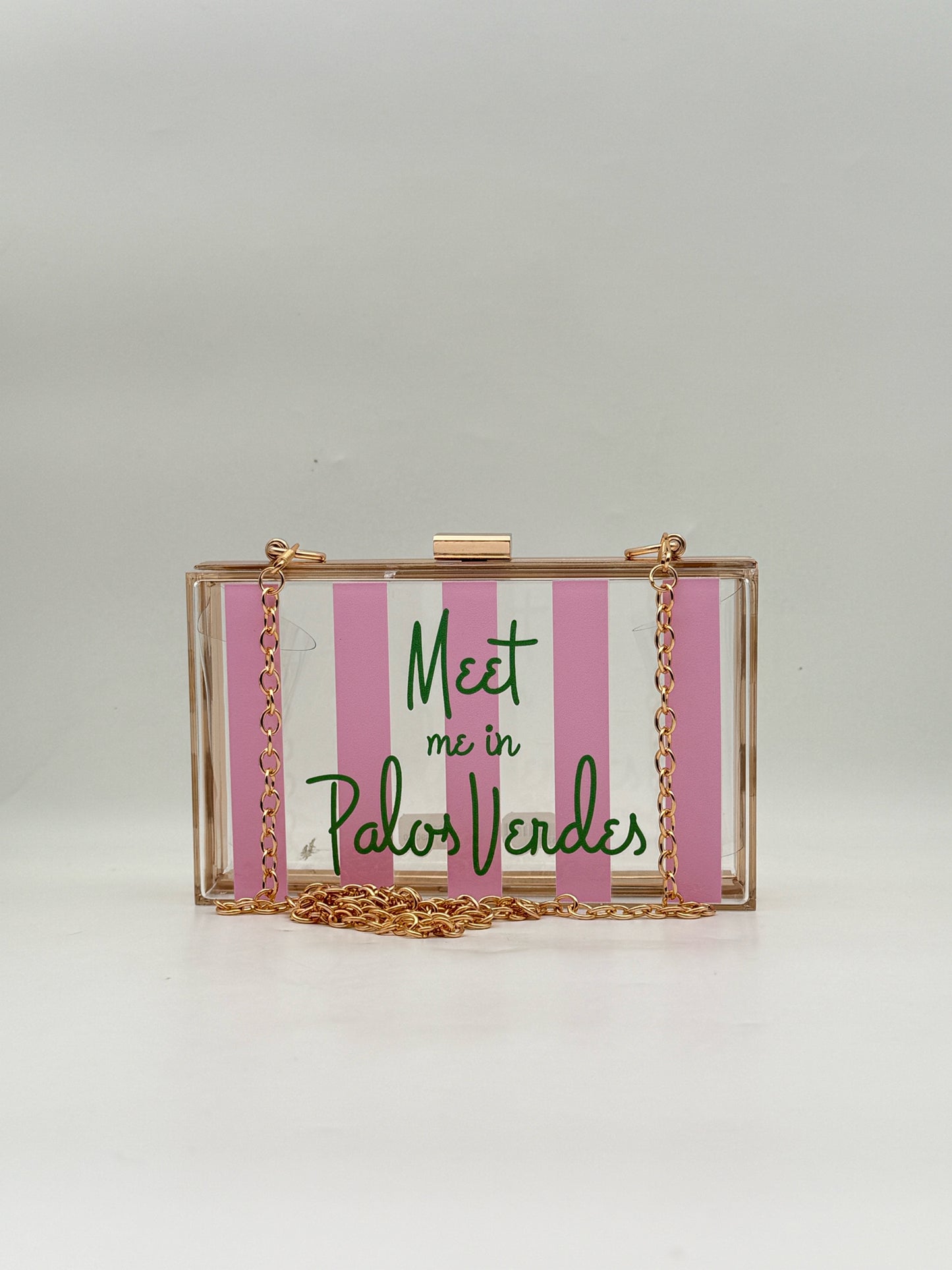 Meet Me in Palos Verdes Lucite Purse