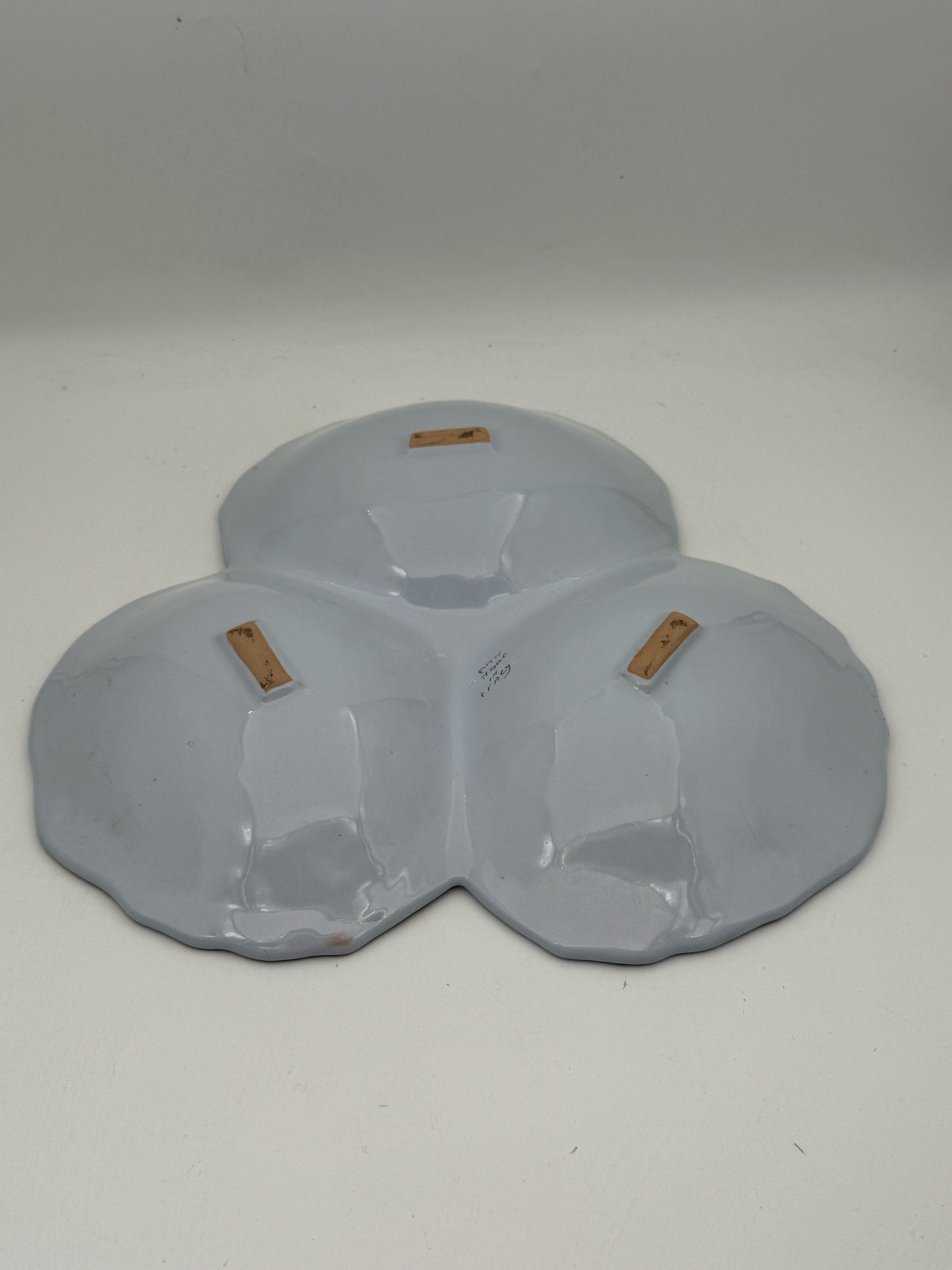 Sigma AMM Blue Carnation Three Section Platter