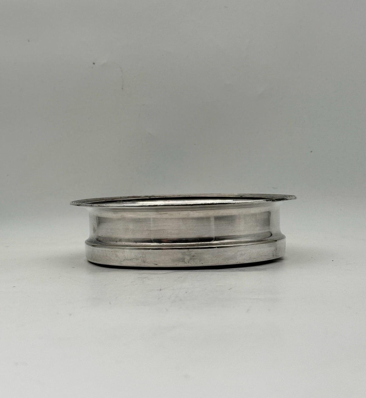 Silverplate Bottle Coaster With Wood Bottom
