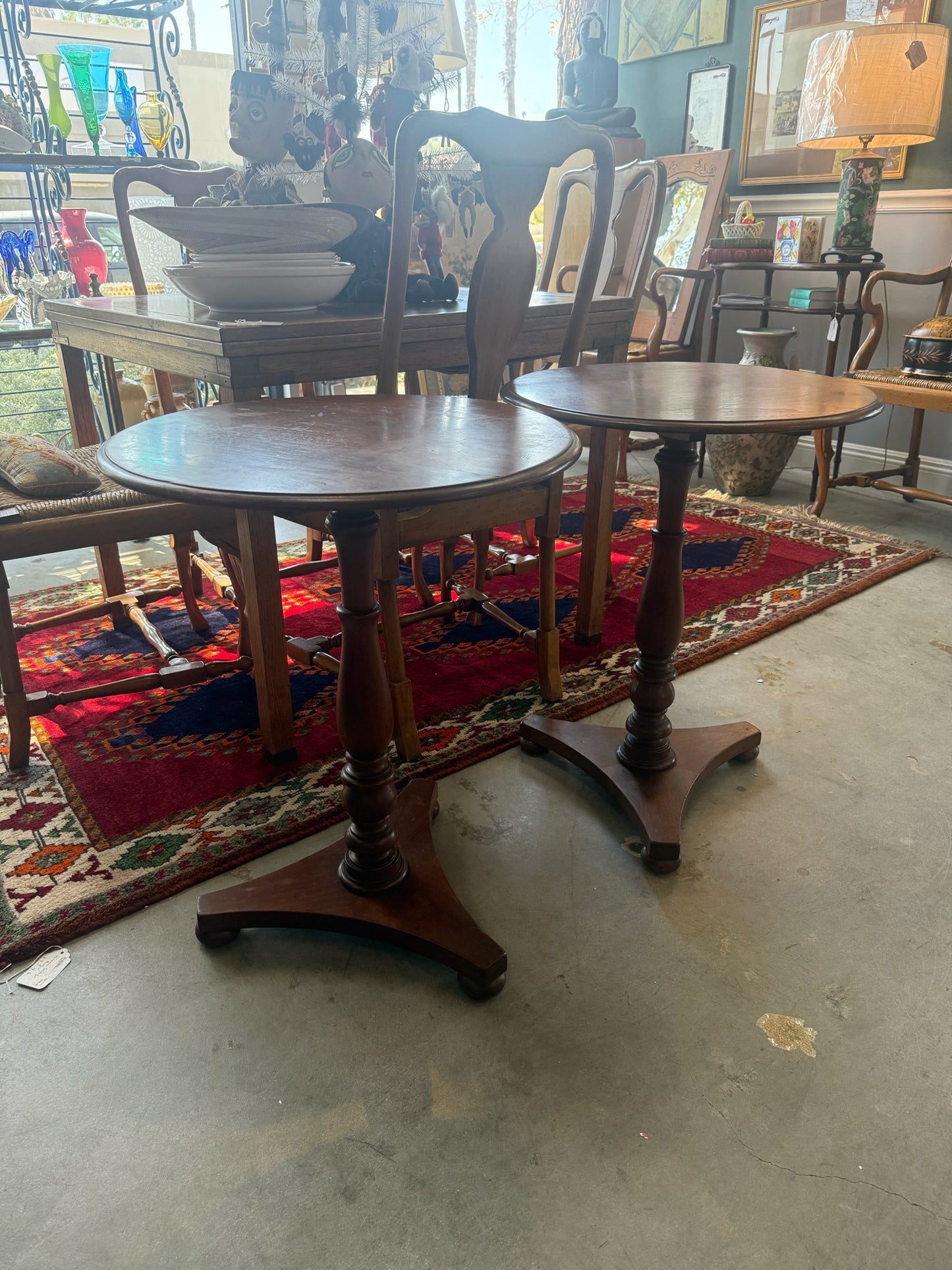 George S Hunt Pair Of Walnut End Tables