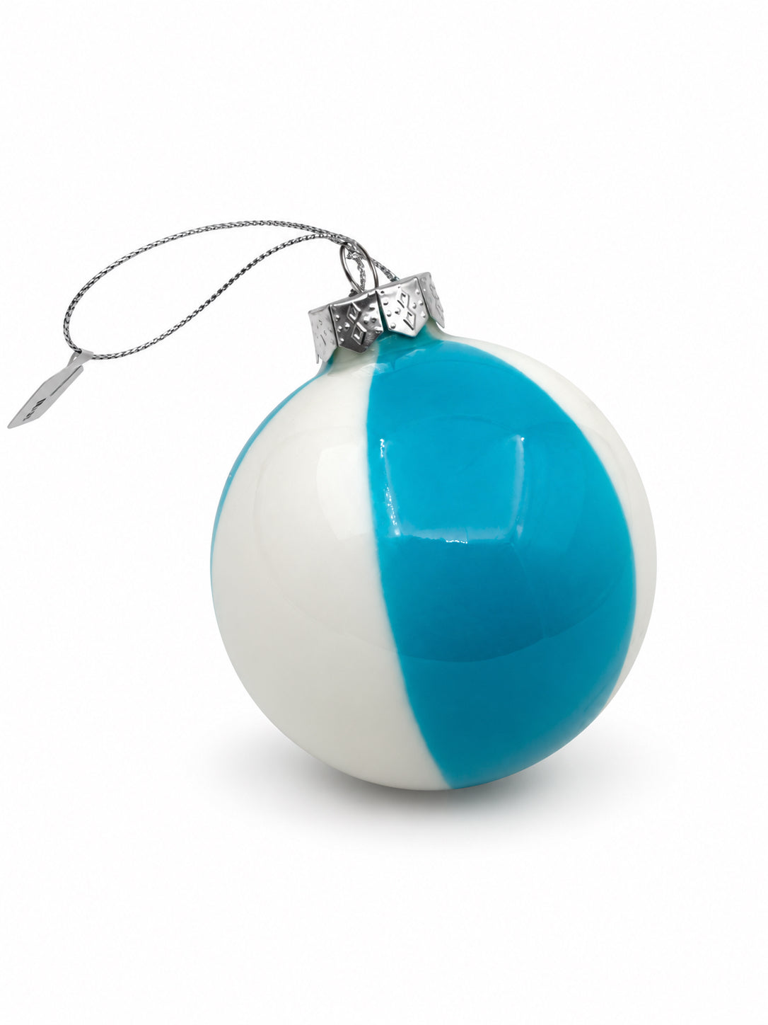 European Style Blue And White Glass Ornament