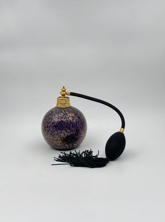 Glass Act Studio Perfume Atomizer – Blue & Gold Art Glass