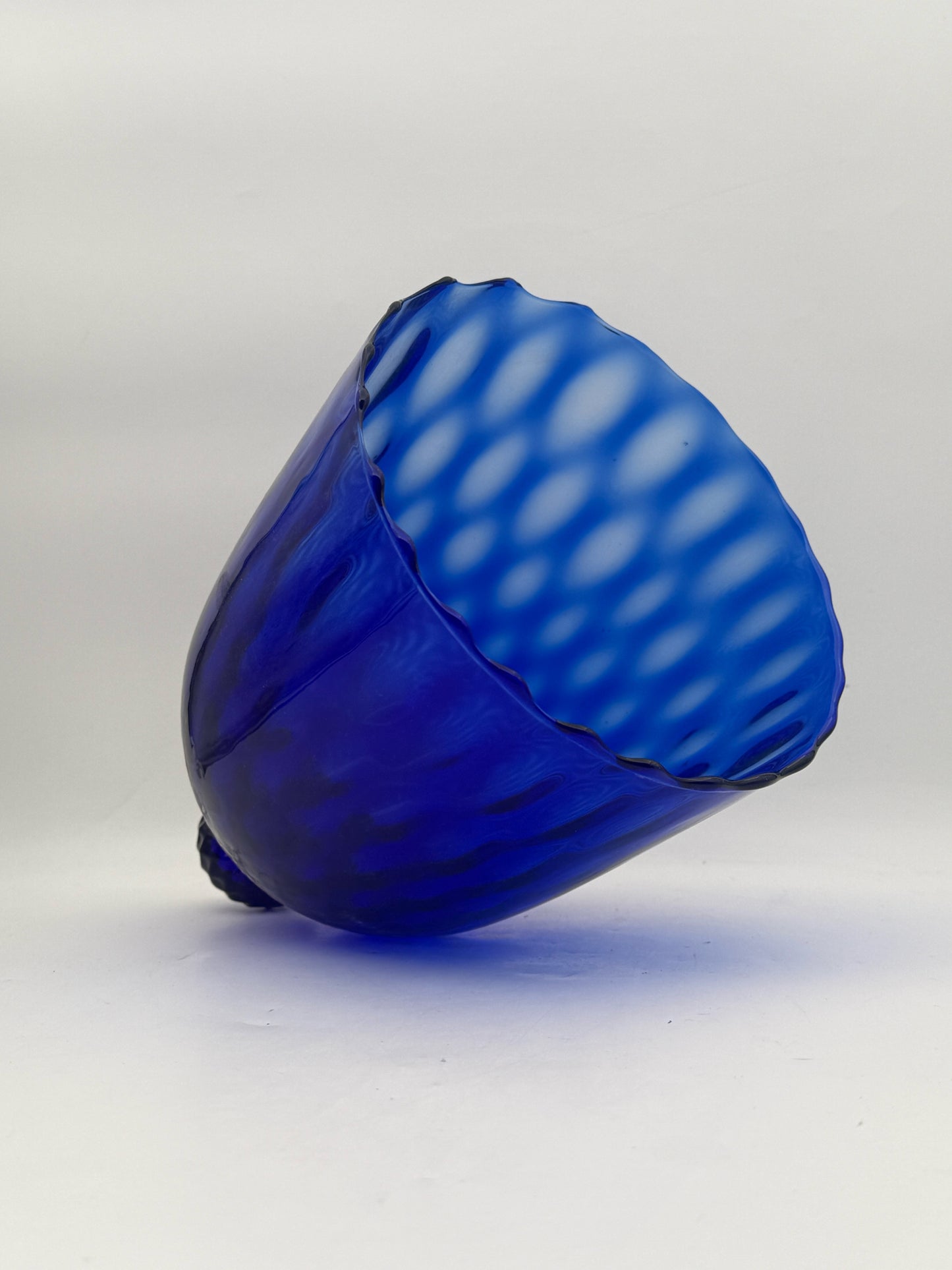Vintage Cobalt Blue Glass Cloche