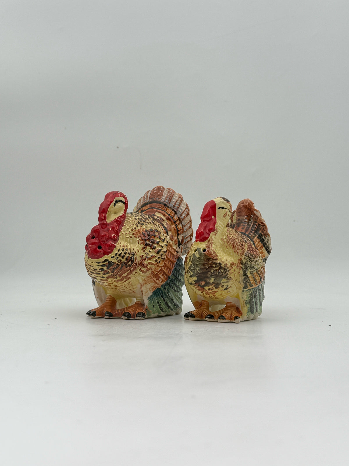 1940's Cold Painted Turkey Salt & Pepper Shakers
