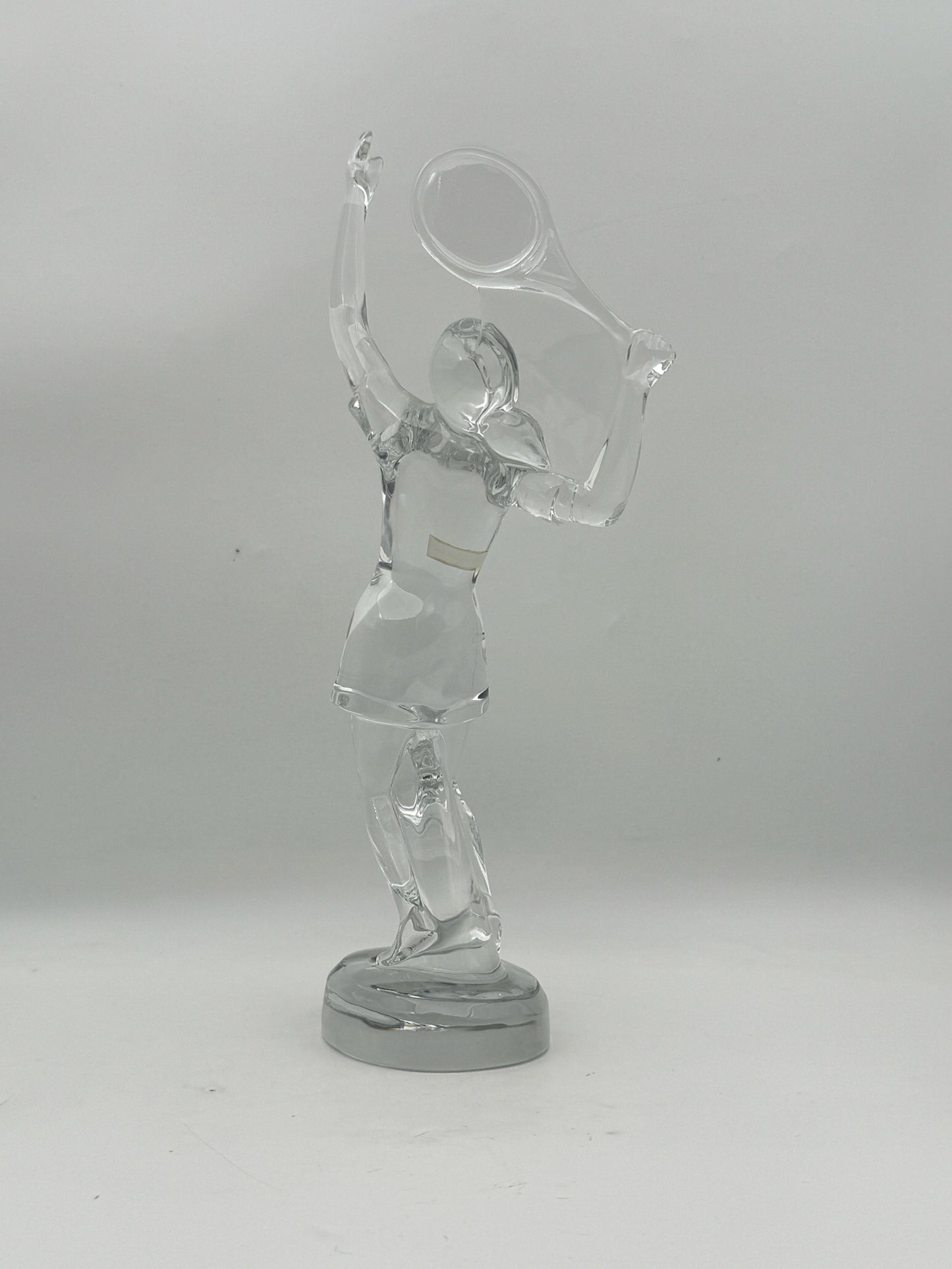 Baccarat Crystal Female Tennis Player Figurine