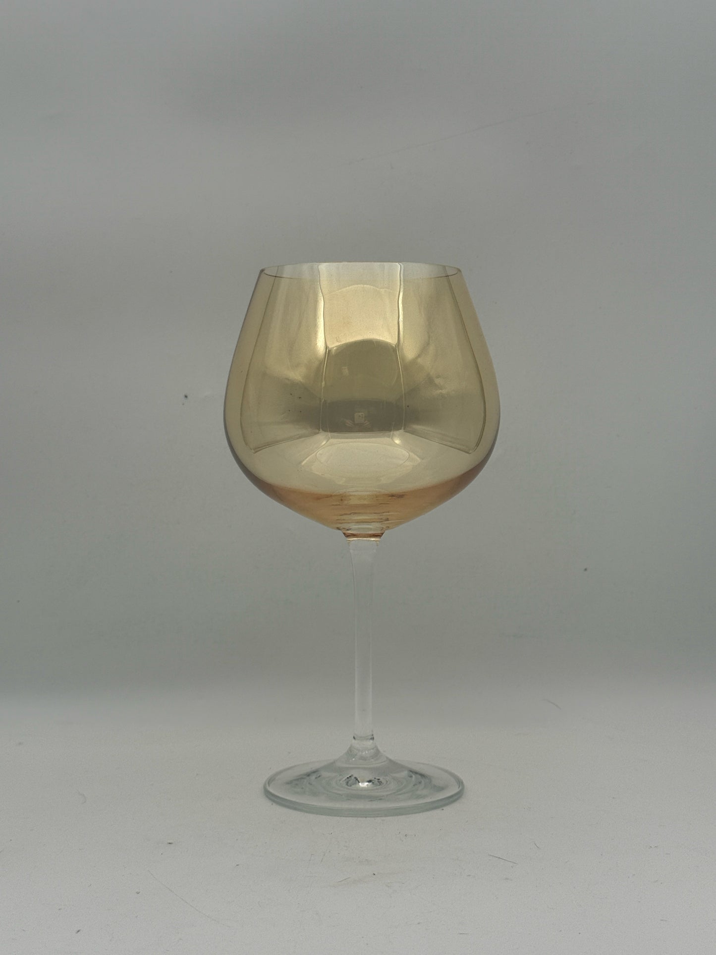 Yellow Iridescent Balloon Wine Glasses- Set Of 4