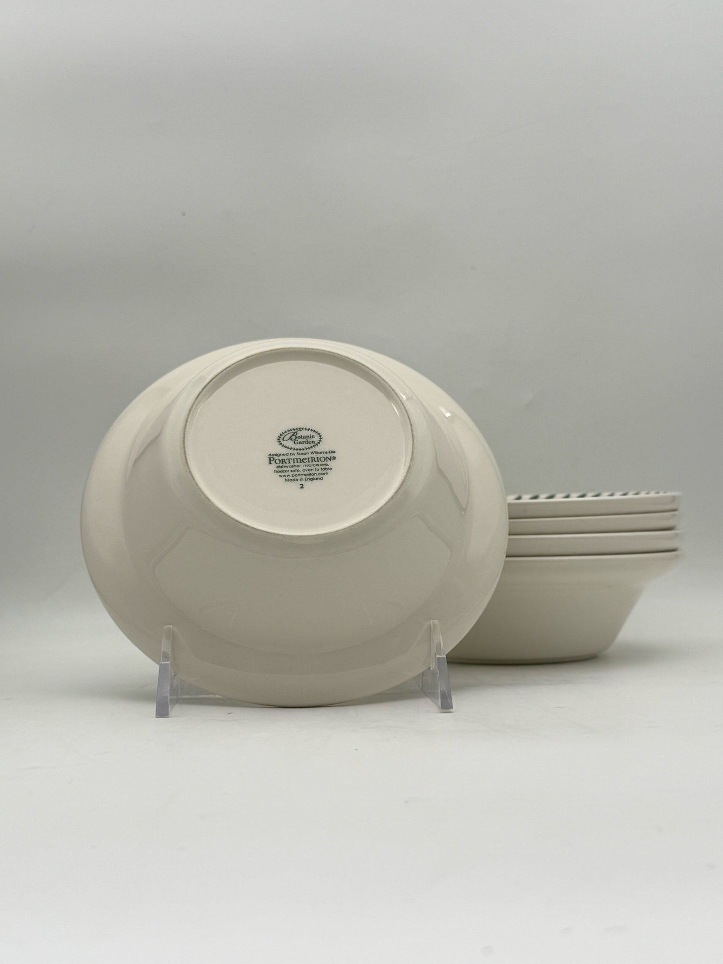 Portmeirion "Botanic Garden" Pasta Bowls- Set Of 5