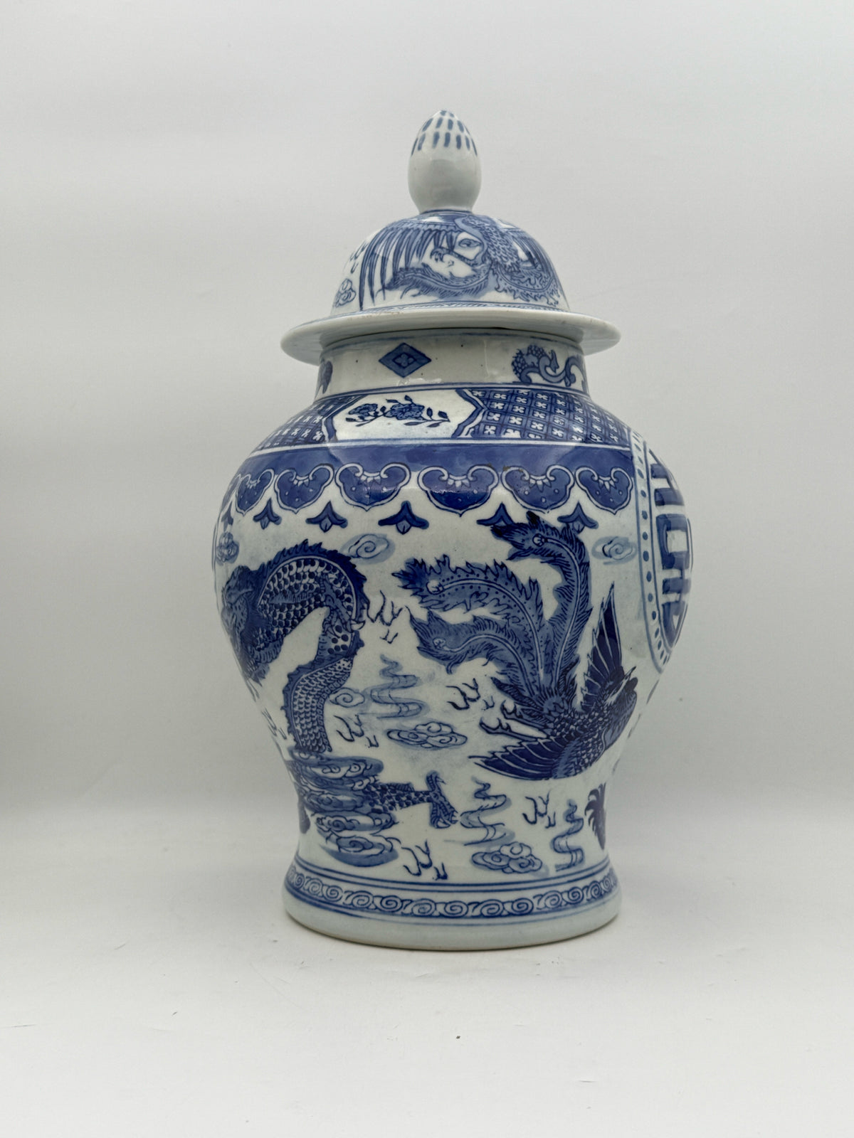 Blue And White Longevity Ginger Jar