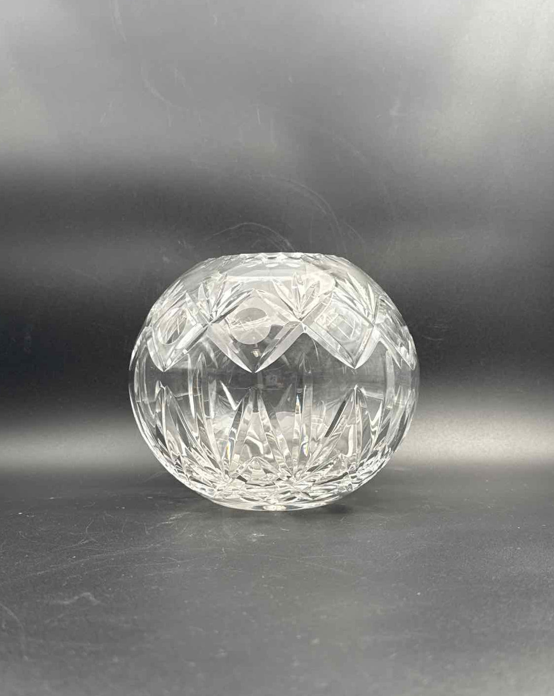 Waterford Crystal Rose Bowl Vase Ireland Cut Crystal Floral Decor Art