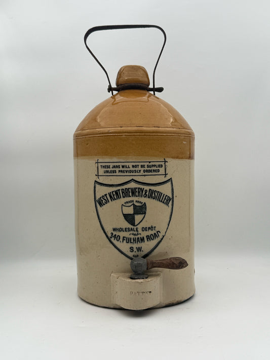 Antique West Kent Brewery Stoneware Flagon Jar