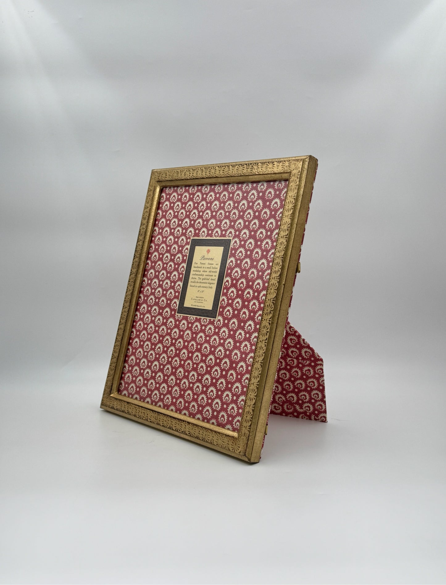 Pavoni Ornate Embossed Gold Frame – Handcrafted Italian 8" x 10" Photo Frame