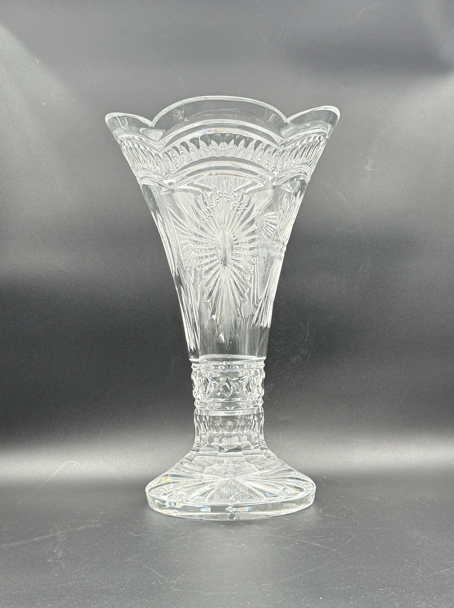 Waterford “Millennium” Cut Crystal Vase – Elegant Irish Crystal