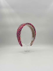 Pink Paper Straw Padded Headband – Hair Accessory