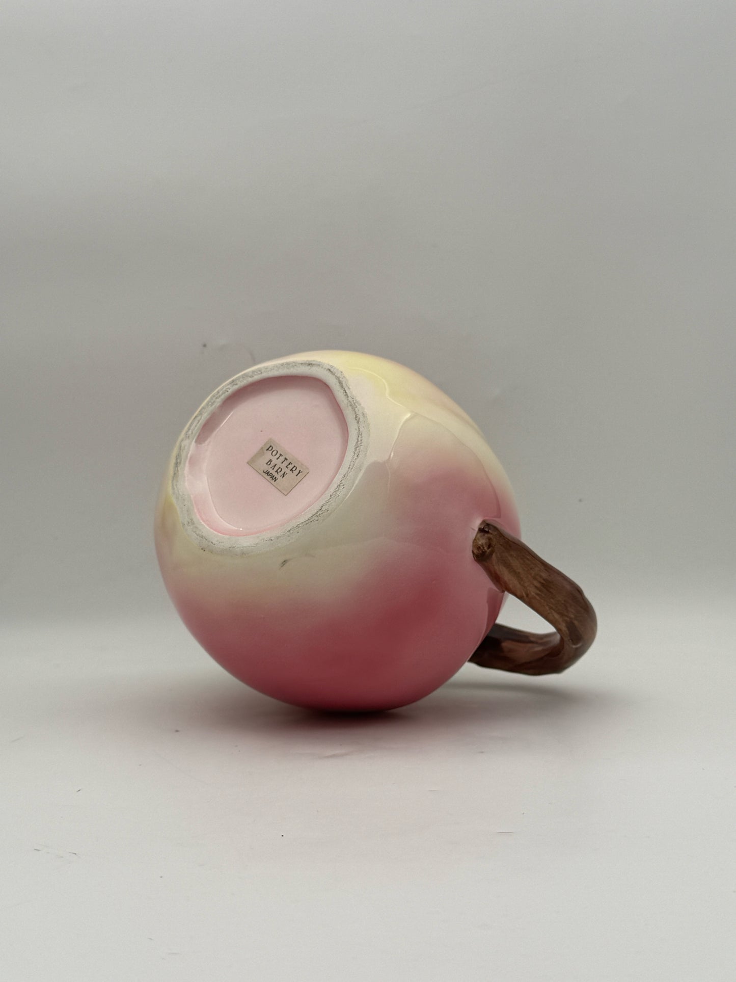 Pottery Barn Ceramic Peach Pitcher