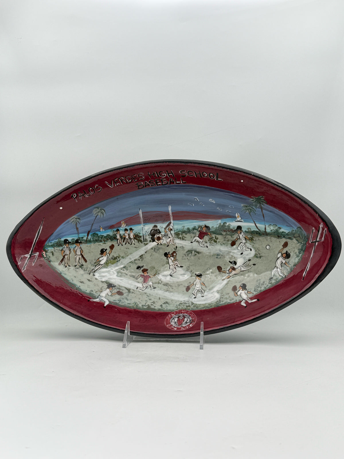 Palos Verdes Highschool Handpainted Baseball Bowl