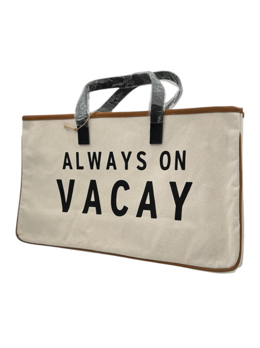 Canvas Tote – "Always on Vacay" by Santa Barbara Design Studio