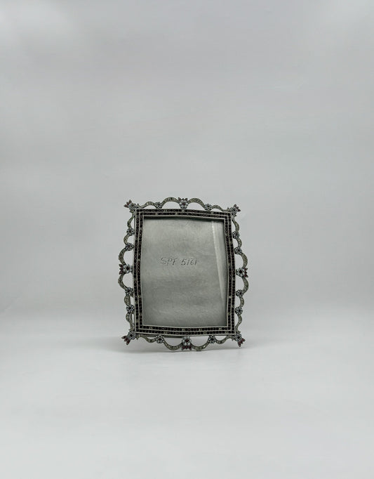 Jay Strongwater Tiara Bejeweled Rectangular Frame with Swarovski Gems