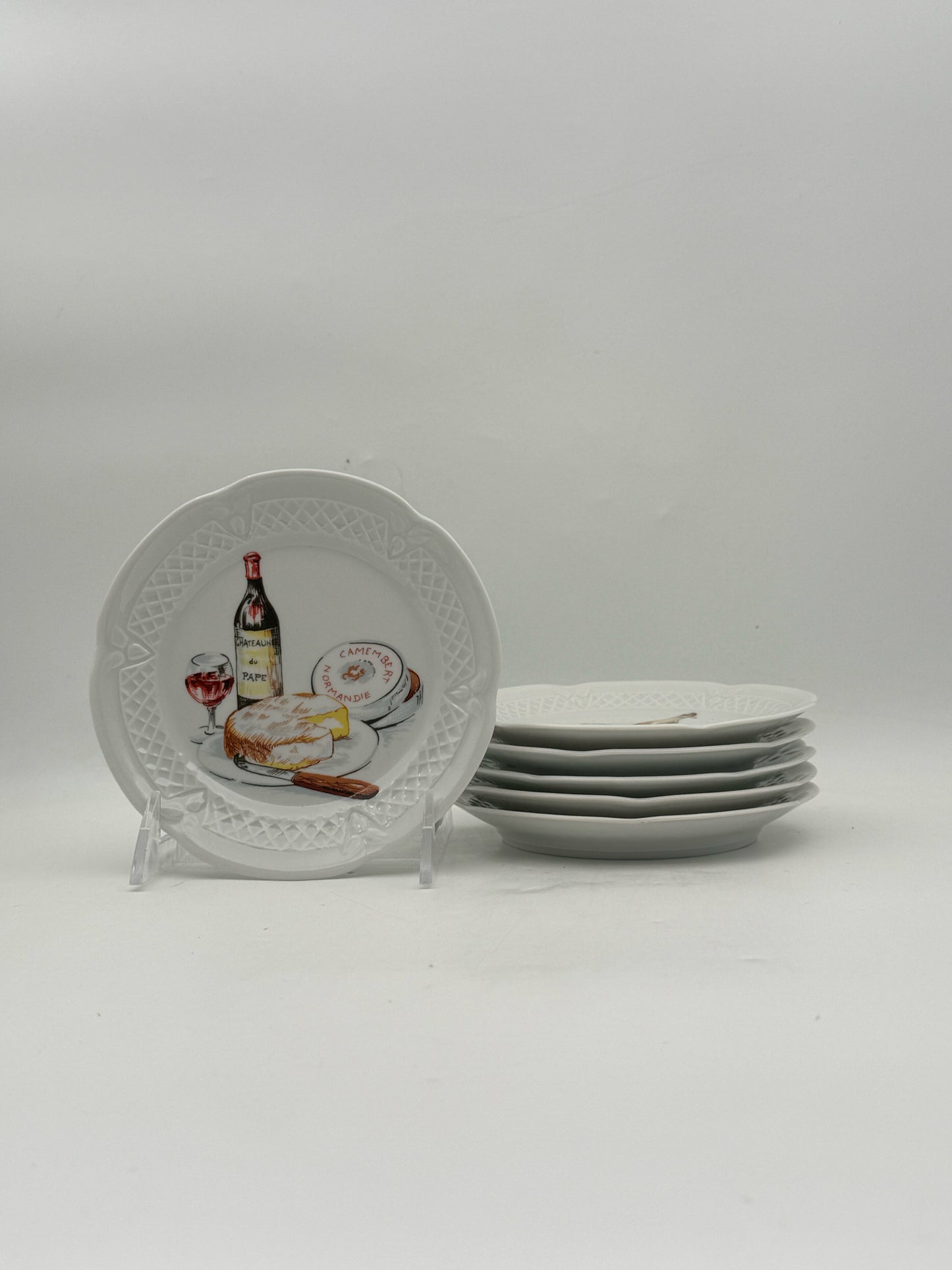 Vintage Louricux Porcelain Canape Plates
