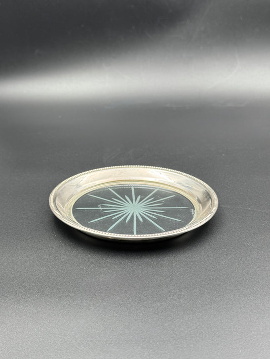 Sterling Silver Rimmed Wine Coaster – Frank M. Whiting & Co., USA, c.1925