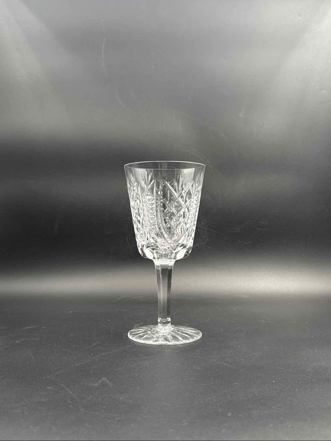 Waterford Clare Crystal Water Goblets Set of 5 Cut Crystal Stemware
