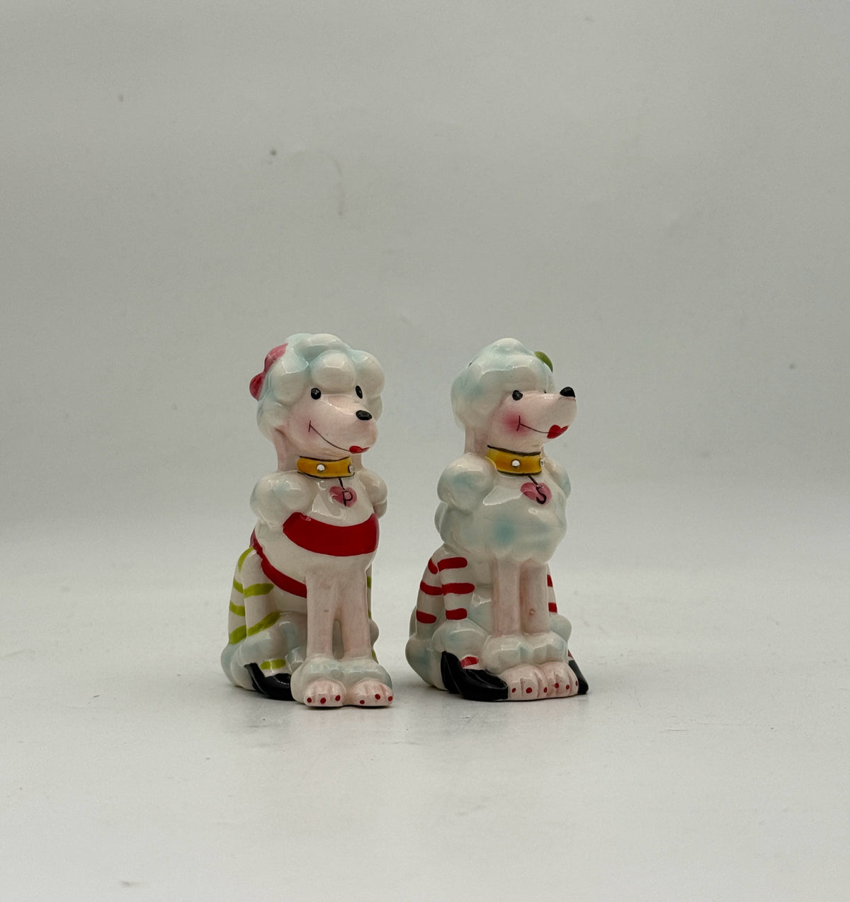 Christmas Poodles Salt And Pepper Shakers