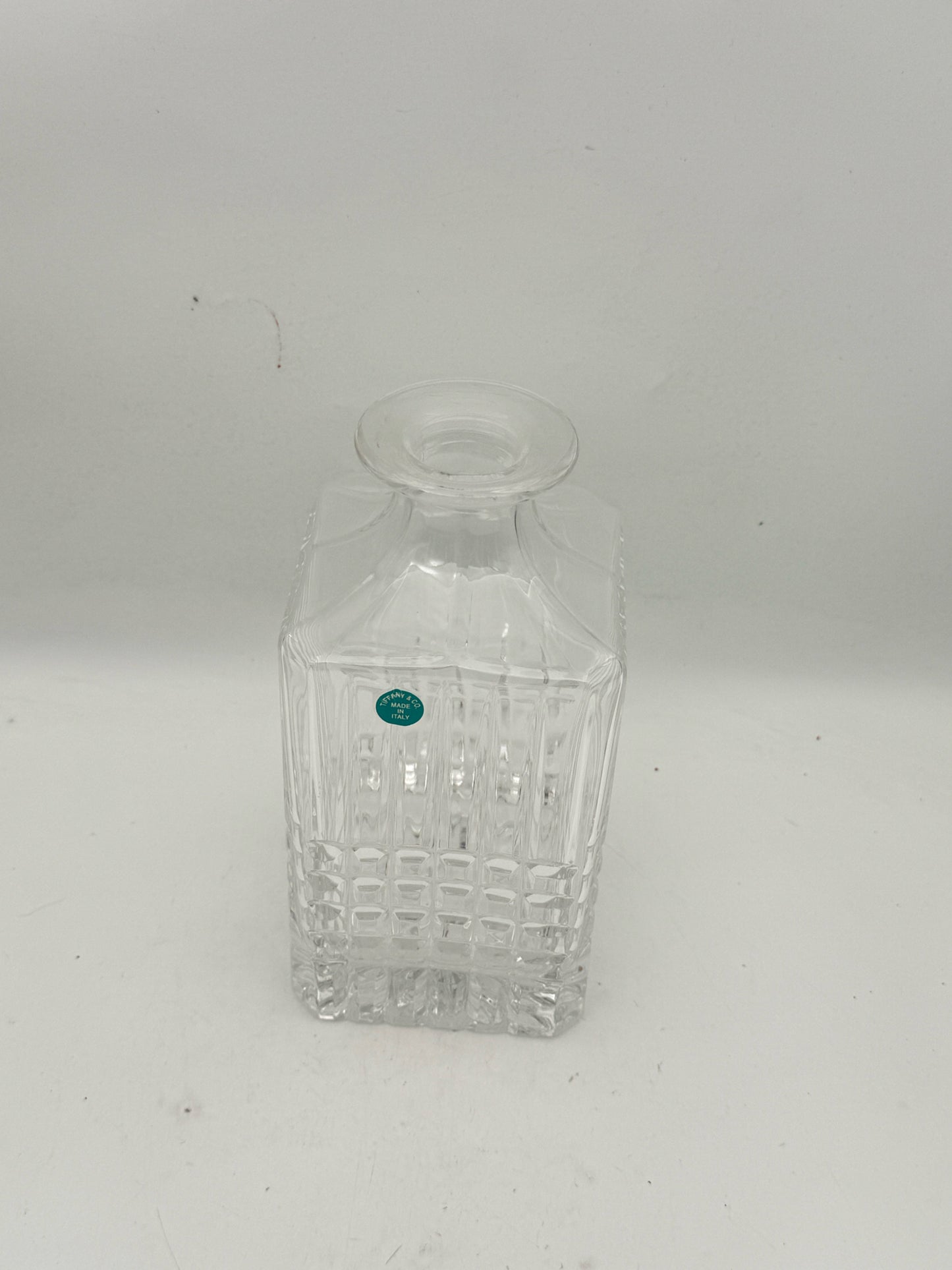 Tiffany Clear Crystal Decanter Made In Italy