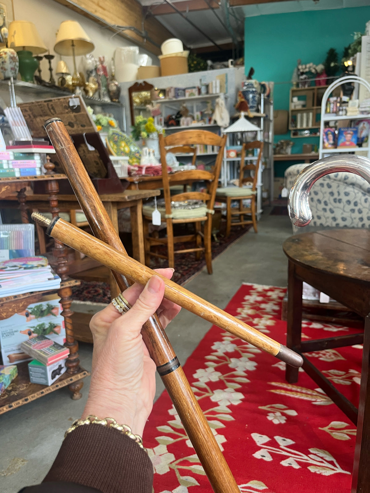 Solid Brass Handled Walking Stick