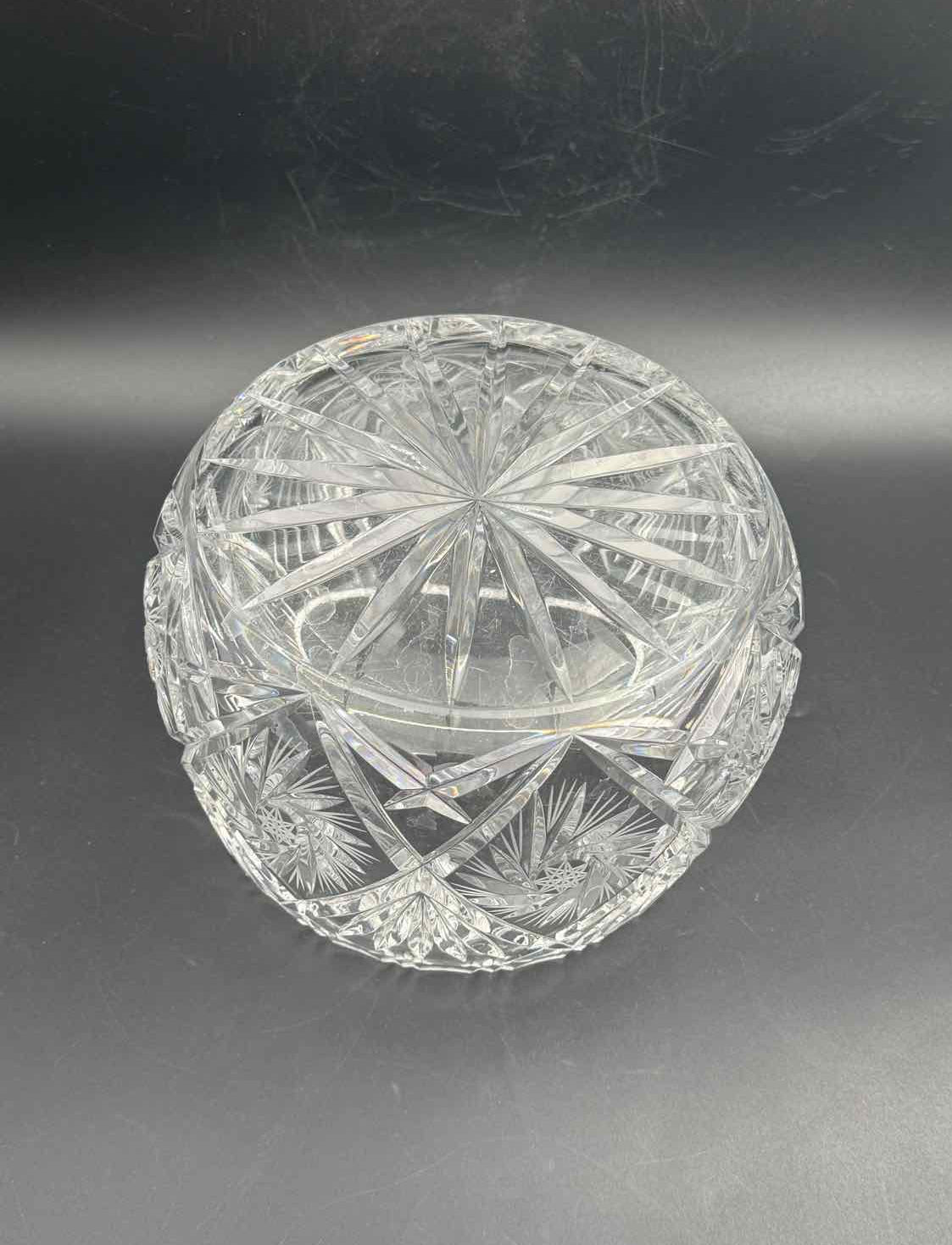 Vintage Brilliant Cut Crystal Glass Bowl Elegant Decor