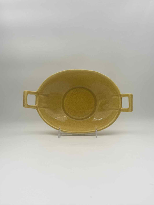 Red Wing Mid Century Yellow Double Handled Bowl