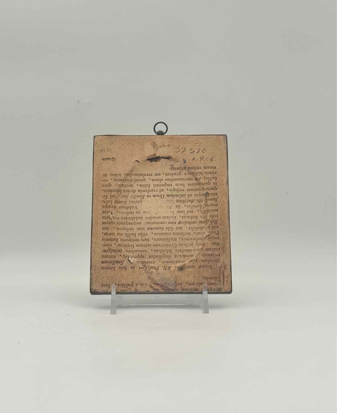 Antique Late Victorian Miniature In Metal And Tortoiseshell Frame