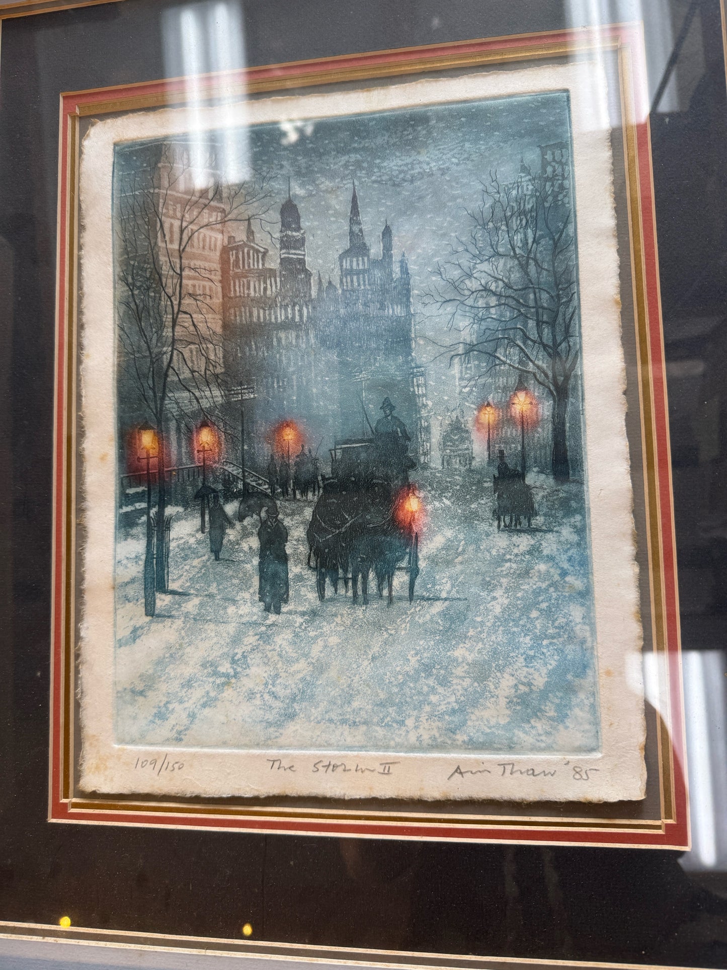 Avi Thaw "The Storm II" Framed Engraving