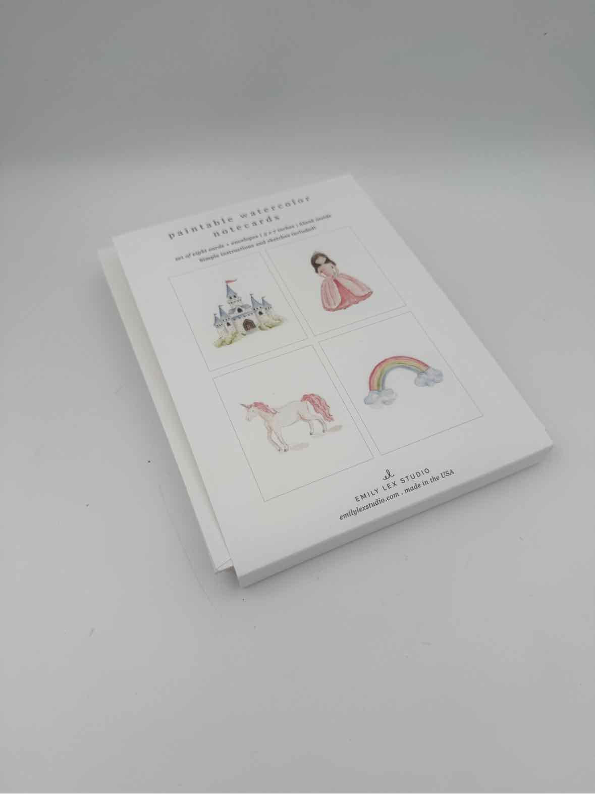 Emily Lex Paintable Watercolor Notecards Fairytale