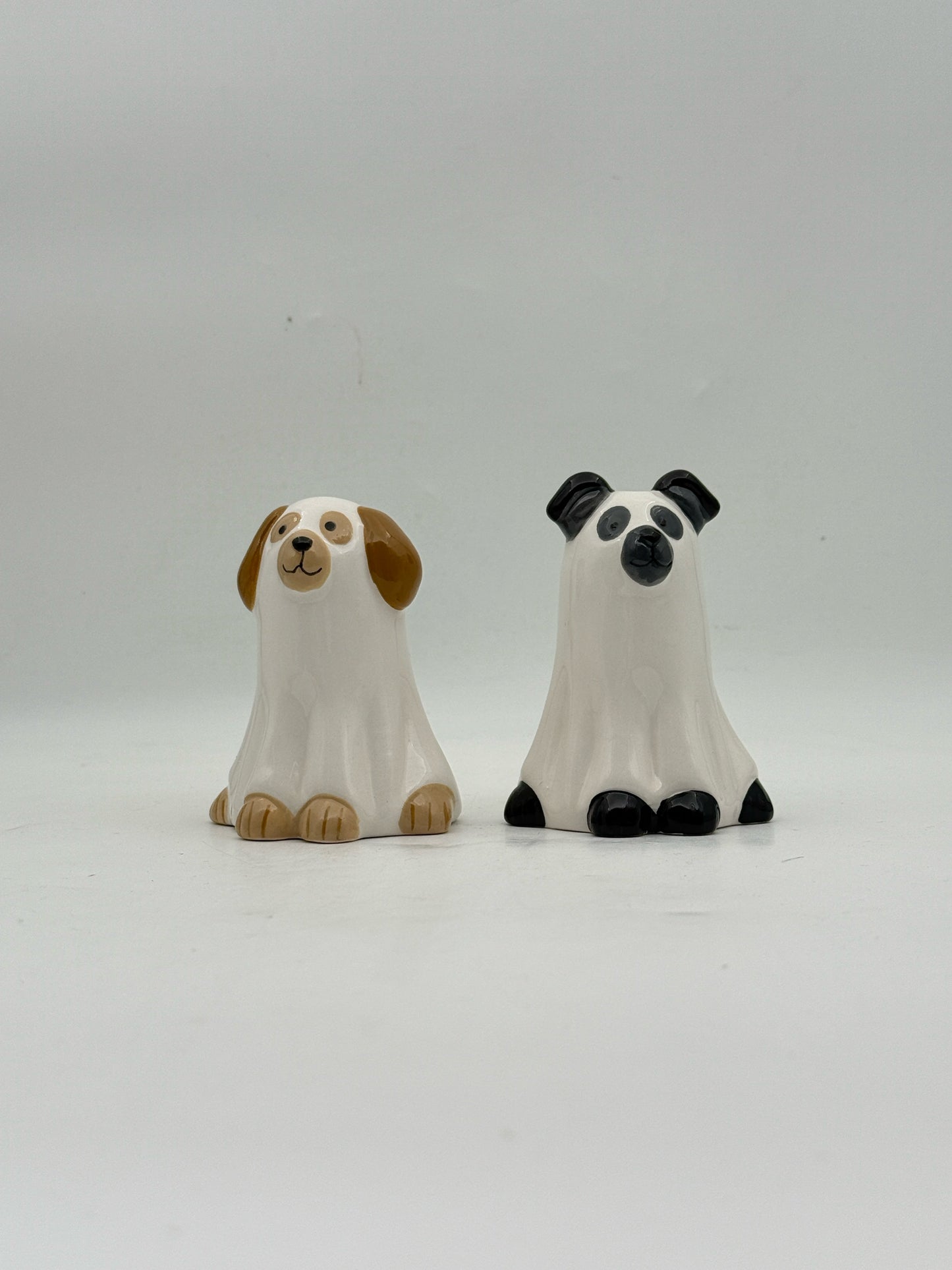 Halloween Ghost Puppy Dog Salt And Pepper Shakers
