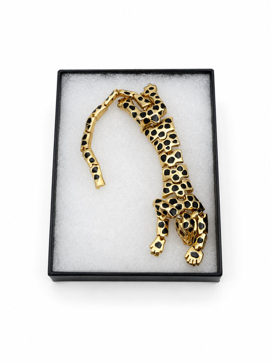 Vintage Jaguar Cat Shoulder Brooch