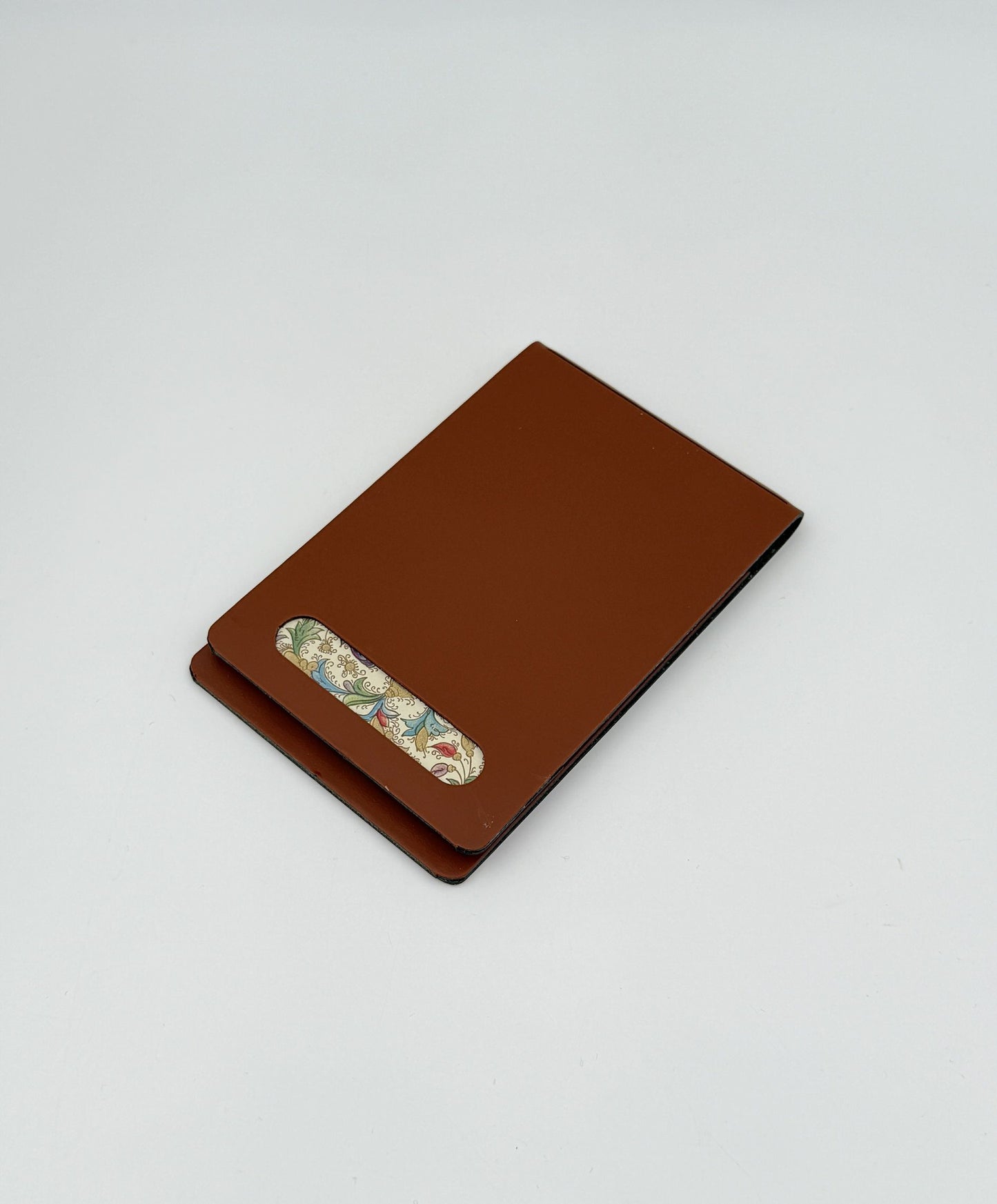Florentine B7 Brown Leather Memo Pad – Refillable Notepad Holder