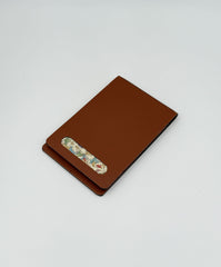 Florentine B7  Leather Memo Pad – Chestnut  Brown Refillable Holder