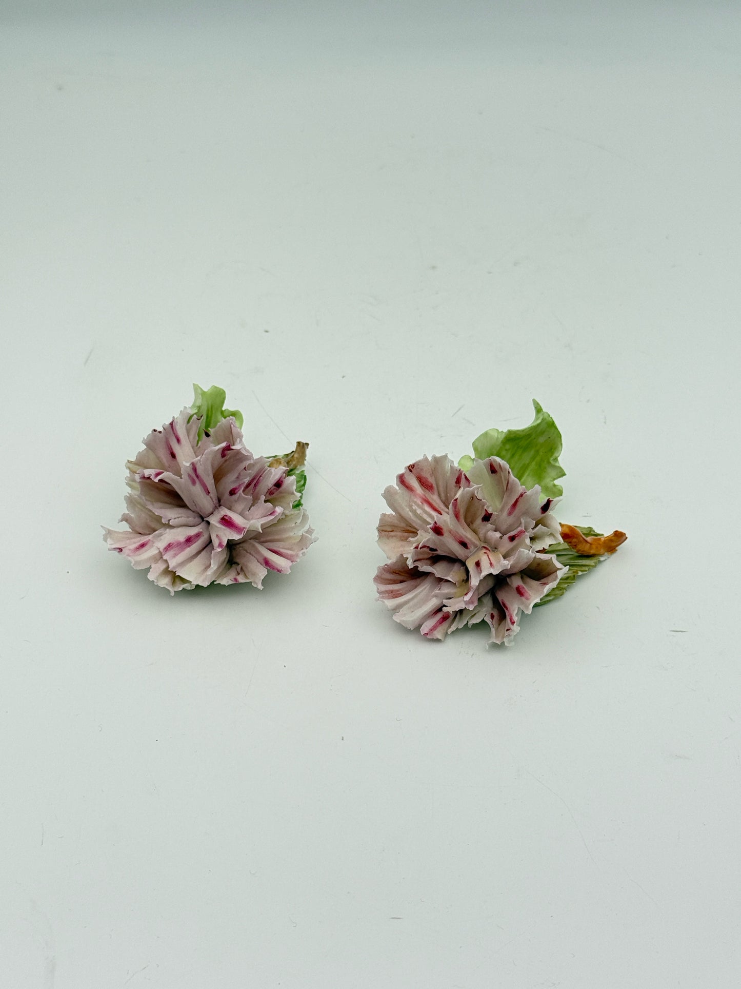 Vintage Capidimonte Handpainted Flower Placecard Holders- Set Of 16