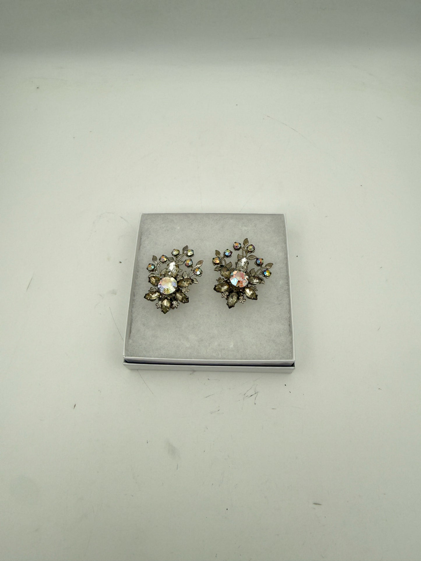 Vintage Judy Lee Aurora Borealis Earrings